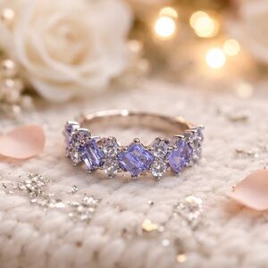 Bomb Party Rings A Band of Wonder RBP 6794 Tanzanite CZ, Size 8  NEW